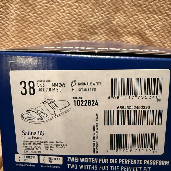 Birkenstock coral peach pink Sandals - Picture 7 of 7